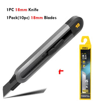 Deli Utility Knife Blade Messer Facas Art Carving Box Cutter School Suplies Cut Tools Wallpaper Stationery Express Delivery Safe