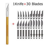 Deli Utility Knife Carving Craft Tools Kit нож Couteau Portable Handicraft Creation Engraving Cutter Sculpture Non-Slip Safety