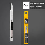 Deli Utility Knife Metal Portable Small Paper Cutter Self-Lock Design 9MM Knife Blade School Office Art Supplies Stationery Tool