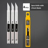 Deli Utility Knife Metal Portable Small Paper Cutter Self-Lock Design 9MM Knife Blade School Office Art Supplies Stationery Tool