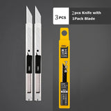 Deli Utility Knife Metal Portable Small Paper Cutter Self-Lock Design 9MM Knife Blade School Office Art Supplies Stationery Tool