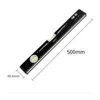 Deli high-precision level ruler 3/4/500mm household aluminum alloy ruler small multi-angle spray molded level ruler non magnetic