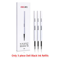 Deli s99 High Quality Metal Gel Pen Golden Signing Pen Black Ink Signing Pen Writing Stationery For Office Student Supplies