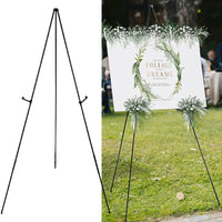 AOOKMIYA Display Stand Adjustable Height Anti-slip Easel Tripod Solid Fixed Poster Metal Wedding Sign White Easel Stand The Party