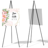 AOOKMIYA Display Stand Adjustable Height Anti-slip Easel Tripod Solid Fixed Poster Metal Wedding Sign White Easel Stand The Party