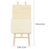 AOOKMIYA Dollhouse Painter Mini Accessories Supplies Small Easel Model Supply Wooden Simulation Micro Scene