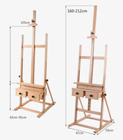 AOOKMIYA Double Drawer Easel Caballete De Pintura Oil Paint Artist Easel for Painting Cajoneras De Madera Wood Easel Stand Art Supplies