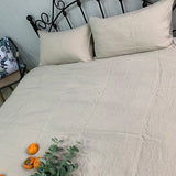 Double Duvet Cover Set 100% Pure Linen Smiple Soft Skin Friendly Quilt Cover and Pillocases Comforter Cover Custom Size Bedding