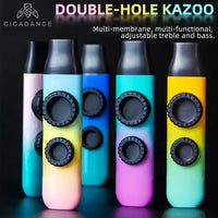 Double Hole Design Kazoo Double Film Kazoos Accompaniment With Ukulele Guitar Violin Portable Musical Instrument Christmas Gifts