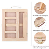 AOOKMIYA Drawer Wooden Table Easels Artist Painting Easel Portable Desktop Laptop Accessories Sketch portable oil painting box Art