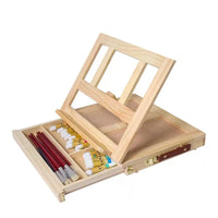 AOOKMIYA Drawer Wooden Table Easels Artist Painting Easel Portable Desktop Laptop Accessories Sketch portable oil painting box Art