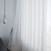 Dreamwood High Quality Luxury Chiffon Solid White Sheer Curtains for Living Room Bedroom Decoration Window Voiles Tulle Curtain