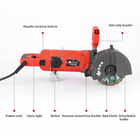 Dustless parede elétrica Caçador, parede de concreto Slotting e Grooving Machine, Instalação Hidrelétrica, Wall Line Slot, corte Saw