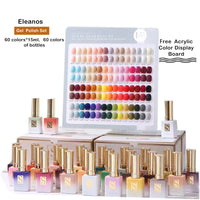 Eleanos New 60 Colors Nail Gel Polish Set Color Gel Polish 60 Different Bottles Nail Art Design Whole Set Nail Gel Learner Kit