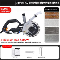 Electric Wall Chaser Concrete Grooving Machine, Poeira-Free, Água e Electricidade Instalação, Wall Cutting Machine