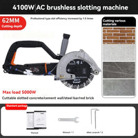 Electric Wall Chaser Concrete Grooving Machine, Poeira-Free, Água e Electricidade Instalação, Wall Cutting Machine