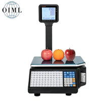 Electronic Scale 15KG 30KG Digital Weighing Built-in Receipt Bill Printer Barcode Supermarket Label Printing Bench Scale