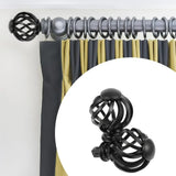 Elegant Curtain Rod Finials End Drapery Caps Replacement Not Deform Plastic Window Head Rods Spiral Ball Drape Accessories