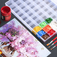 AOOKMIYA  Empty Watercolor Box 24/36/48 grid high-capacity Watercolor Palette Travel Painting Sketch Moisturizing Box Paint Art Supplies