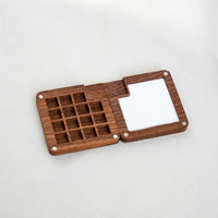 AOOKMIYA AOOKMIYA  Empty Wooden Watercolor Palette Ins Style Travel Portable Mini Watercolor Acrylic Paint Box Square Tray Box Art Painting Supplie