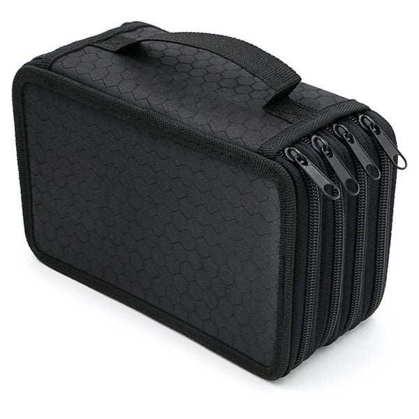 Estojo de grande capacidade para meninas, estojos grandes para lápis, bolsa com zíper multi-deck, 72 slots, suporte para caneta