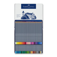 FABER CASTELL Blue iron box professional 12/24/36/48 color water soluble color pencil art grade art dedicated color lead