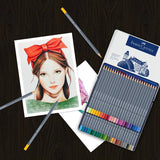 FABER CASTELL Blue iron box professional 12/24/36/48 color water soluble color pencil art grade art dedicated color lead