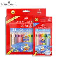 Faber-Castell Cor Grip e Conjunto de Escova para Crianças, Lápis Aquarela, Eco Lápis, Aquarelle Triangular, Solúvel em Água, 3mm