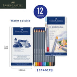 Faber Castell Goldfaber Aqua Water Soluble Colored Pencils 12/24/36/48 Colors Blue Iron Box Artist Sketch Drawing Supplies 1146