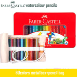 Faber Castell Watercolor Pencils 24/36/48/60/72 Tin Set Water-soluble Premier Colored Pencil Aquarell Soft Paint Wooden Crayons