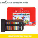 Faber Castell Watercolor Pencils 24/36/48/60/72 Tin Set Water-soluble Premier Colored Pencil Aquarell Soft Paint Wooden Crayons