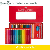 Faber Castell Watercolor Pencils 24/36/48/60/72 Tin Set Water-soluble Premier Colored Pencil Aquarell Soft Paint Wooden Crayons