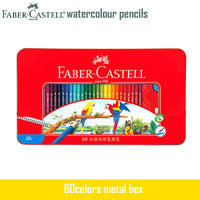 Faber Castell Watercolor Pencils 24/36/48/60/72 Tin Set Water-soluble Premier Colored Pencil Aquarell Soft Paint Wooden Crayons