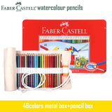 Faber Castell Watercolor Pencils 24/36/48/60/72 Tin Set Water-soluble Premier Colored Pencil Aquarell Soft Paint Wooden Crayons