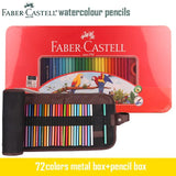 Faber Castell Watercolor Pencils 24/36/48/60/72 Tin Set Water-soluble Premier Colored Pencil Aquarell Soft Paint Wooden Crayons