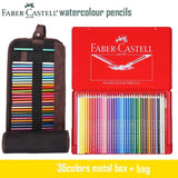 Faber Castell Watercolor Pencils 24/36/48/60/72 Tin Set Water-soluble Premier Colored Pencil Aquarell Soft Paint Wooden Crayons