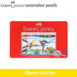 Faber Castell Watercolor Pencils 24/36/48/60/72 Tin Set Water-soluble Premier Colored Pencil Aquarell Soft Paint Wooden Crayons