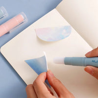 Fashion Color Self Adhesive Glue Sticks Pen Shape Strong  Adhesive Gluestick for Paper File Documents School Office Supplies