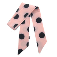 Fashion Dot Print Silk Scarf  Small Size Women Skinny Bags Tie Band Neck Kerchief Foulard Ribbon Hair Band Small Scarf