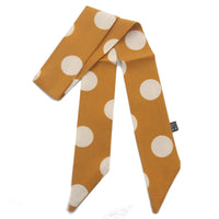 Fashion Dot Print Silk Scarf  Small Size Women Skinny Bags Tie Band Neck Kerchief Foulard Ribbon Hair Band Small Scarf