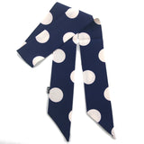 Fashion Dot Print Silk Scarf  Small Size Women Skinny Bags Tie Band Neck Kerchief Foulard Ribbon Hair Band Small Scarf