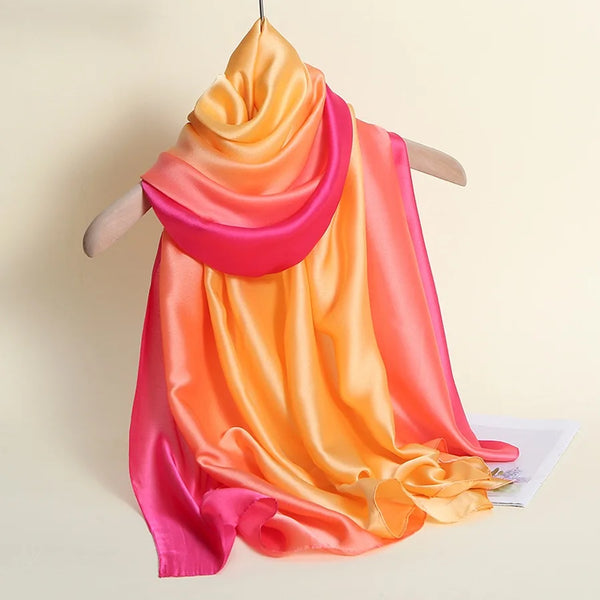 Fashion Lady Gradient Color Long Wrap Women'S Shawl Chiffon Scarf Scarves Casual Women Scarf Feminino Woman Accessory