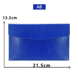 Fashion PU Leather Document Bag A4 A5 Document Storage Bag Office Bills Paper Organizer File Bag