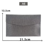 Fashion PU Leather Document Bag A4 A5 Document Storage Bag Office Bills Paper Organizer File Bag