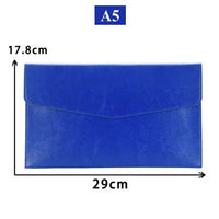 Fashion PU Leather Document Bag A4 A5 Document Storage Bag Office Bills Paper Organizer File Bag