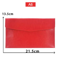 Fashion PU Leather Document Bag A4 A5 Document Storage Bag Office Bills Paper Organizer File Bag