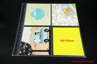 Fichário a4 para cartões 105*155mm protetor de folha de cartão postal bolsa transparente
