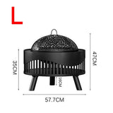 Fire Pit Fire Wood Heater 57*57*47CM Bowl Fireplace 화로대 with Grill Charcoal Barbecue BBQ Grill Stand Outdoor Brazier Garden 화롯대