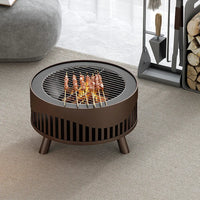 Fire Pit Fire Wood Heater 57*57*47CM Bowl Fireplace 화로대 with Grill Charcoal Barbecue BBQ Grill Stand Outdoor Brazier Garden 화롯대