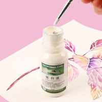 Fluido De Mascaramento De Arte Com Tampa De Pigmento Branco, Papelaria Líquida, Tubo De Pintura Em Aquarela, Material Escolar E Escritório, 18ml, 75ml, 1Pc